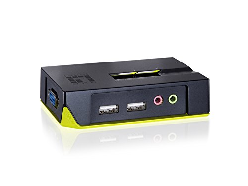 LevelOne KVM-0221 Swith KVM - Periférico de entrada (USB, USB, VGA, 2048 x 1536 Pixeles, Negro, FCC, CE)