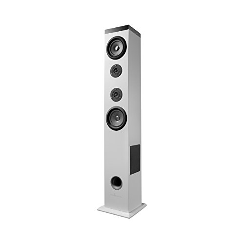 Energy Sistem Tower 5 - Equipo de Home Cinema (Bluetooth, RMS: 60 W, panel táctil, USB/SD y FM), color blanco