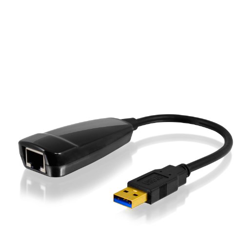 CSL - USB 3.0 Adaptador de red externo | Gigabit Ethernet RJ45 de 1000 Mb/s | USB 3.0 Super Speed | PC / Mac | negro