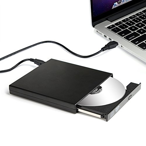 Salcar - CD-RW DVD-R Grabadora Lector Quemador Drive Externa Portátil USB 2.0 DVD Combo para Windows & Mac OS y otros Sistemas - Negro