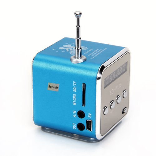 Mini Altavoz Digital Portátil TD-V26 con Micro SD/ TF/ USB/ FM azul