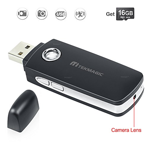 TEKMAGIC 8GB Mini Cámara Espía Unidad Flash USB Detección de Movimiento Videocámara DV Video Vigilancia Apoyo Tomar Fotos