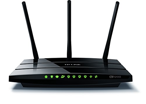 TP-LINK Archer C1200 - Router inalámbrico AC1200 Mbps Banda Dual Gigabit (5 puertos Gigabit, 1 puerto USB, configuración y gestión con la App Tether)