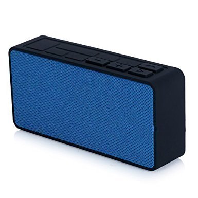 Altavoz Bluetooth, ultrafino Mini Altavoz portátil inalámbrico Bluetooth, sonido potente con micrófono, batería recargable para 7 horas de reproducción para Iphone Samsung Ipad MP3 Player Tablet A6 (Azul)