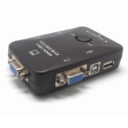 Sienoc adapter-switch KVM 2 puerto conmutador KVM 2 x conmutador KVM para monitor VGA USB ratón/teclado, monitor)