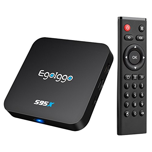 EgoIggo S95X Android 6.0 Tv Box Amlogic S905 X Quad Core ARM Cortex-A53, 1 GB + 8 GB Wifi Smart TV Box
