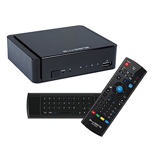 Blusens WebTv W + Smart TV - Pack de receptor satellite y mando inalámbrico, color negro