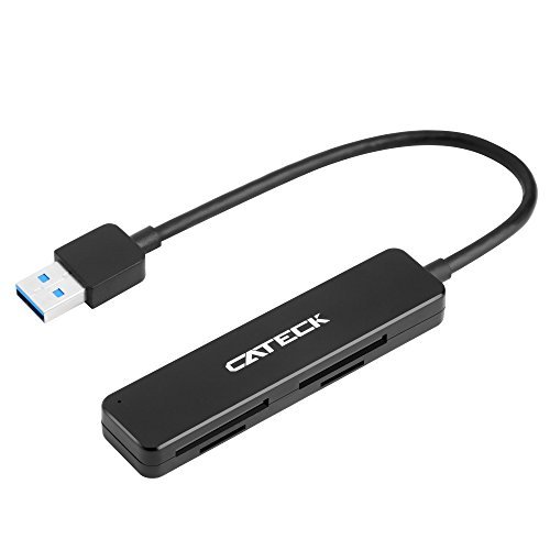Lector de tarjetas USB 3.0 Cateck de 4 ranuras, con dual SD y dual Micro SD