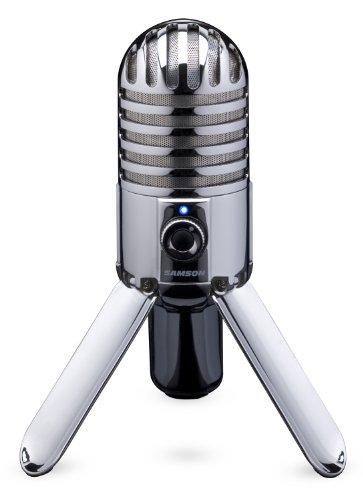 Samson Meteor Mic - Micrófono para ordenador (USB, 20 Hz - 20 kHz, 25 mm), plateado