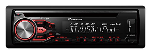 Pioneer DEH-4800BT - Radio de coche, negro y rojo