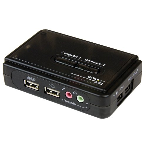 StarTech SV211KUSB - Switch KVM (2 puertos USB, audio, VGA), negro