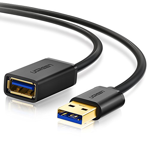 Cable Alargador USB 3.0, UGREEN Cable Extensor de USB 3.0 Tipo A Macho a Hembra para Conexión entre Ordenador, TV Coche y Periféricos como Impresora, Ratón, Teclado, Hub, Pendrive, Mando de PS3 o Xbox, Gafas de Realidad Virtual etc. (2m)