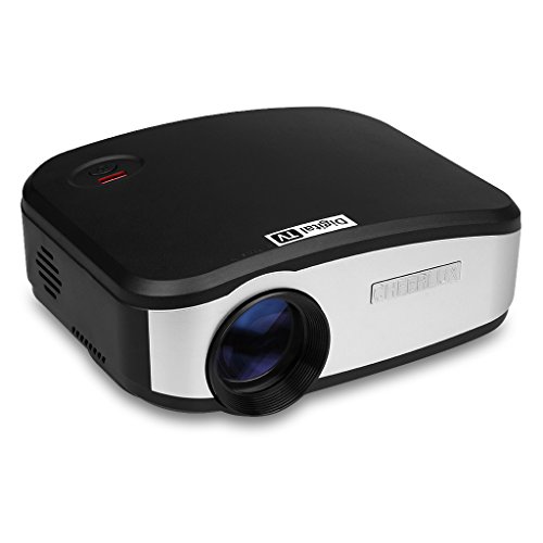 Cheerlux C6 - Proyector LED Portátil (800 x 400, 1080P, Altavoz Incorporada, HDMI USB VGA AV DTV), negro