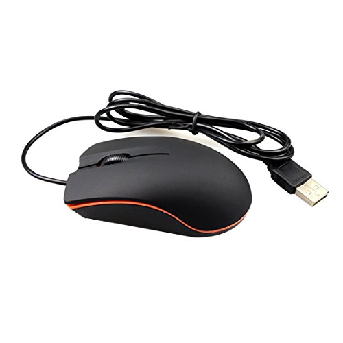 Lenovo M20 - ratón para juegos, USB con cable, ratón óptico, para ordenador, negro