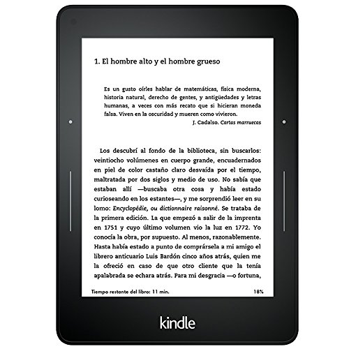 E-reader Kindle Voyage, pantalla de 6'' (15,2 cm) de alta resolución (300 ppp), con luz integrada autorregulable, pasos de página rediseñados, wifi